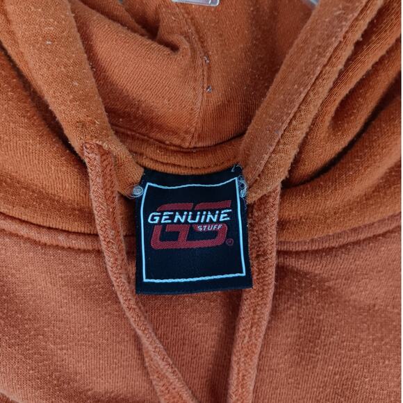 Genuine Stuff Vintage Hoodie Men 2XL Burnt Orange Texas University Long Horns - Picture 5 of 14